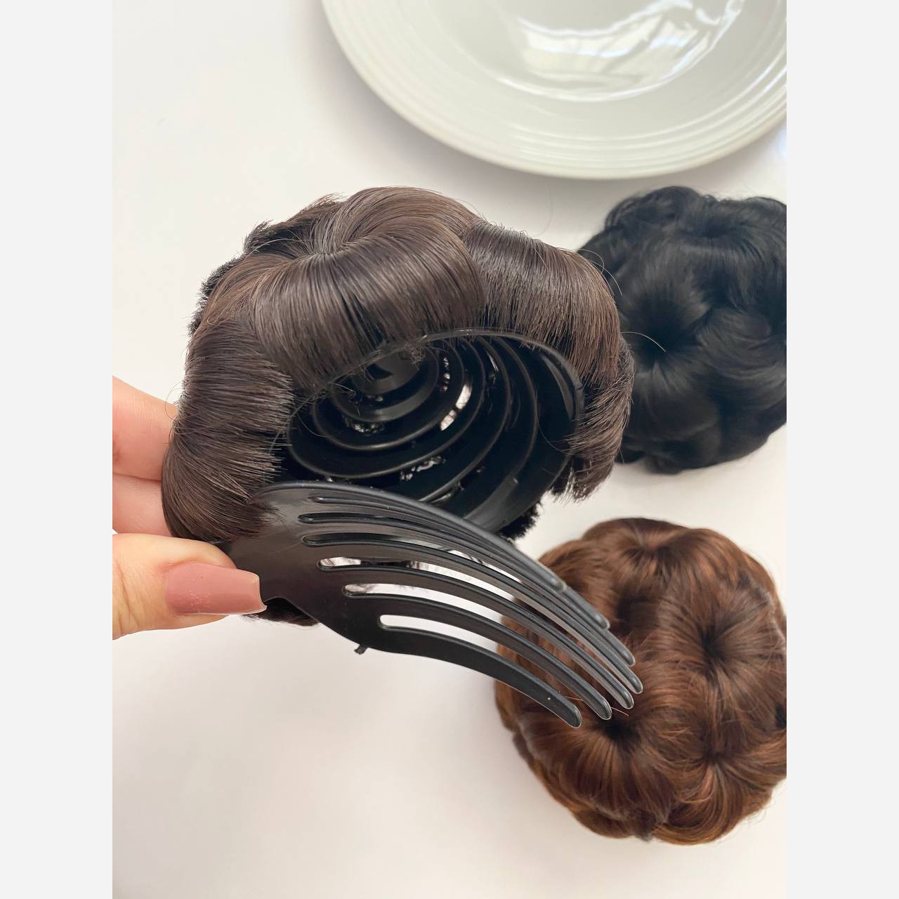 شینیون مو گوجه ای انبری