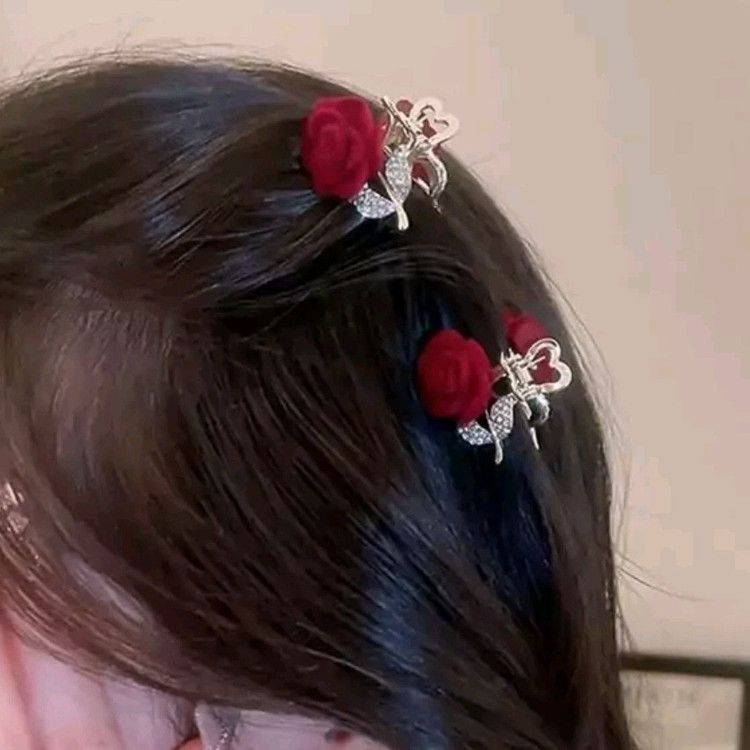 مینی کلیپس گل مخمل نگین دار زایا